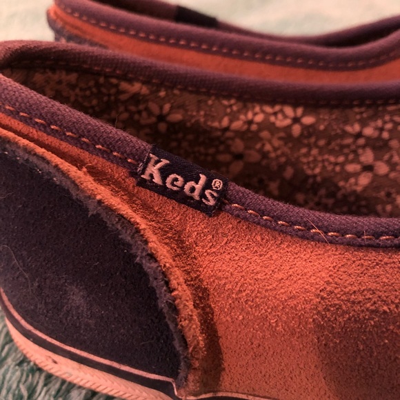 Navy and Brown Suede Keds - Picture 4 of 8